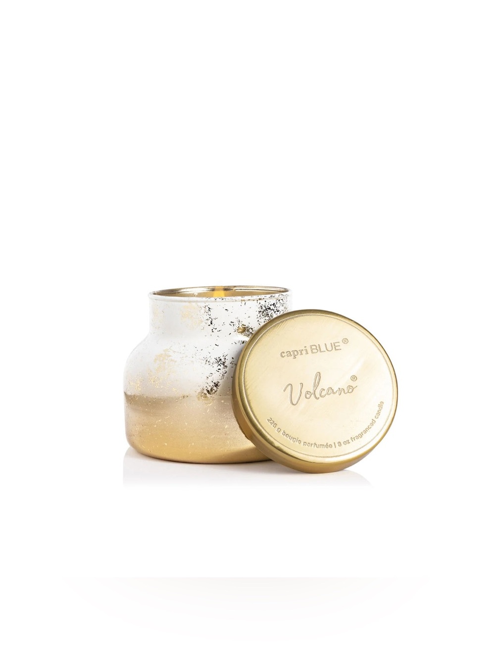 Capri Blue Glimmer Petite Signature Jar Candle - White & Gold (8 oz)